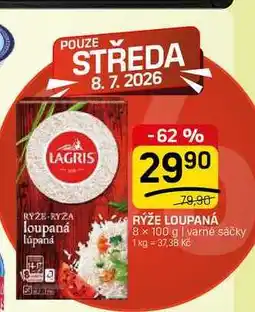 Flop RÝŽE LOUPANÁ 8 x 100 g varné sáčky nabídka