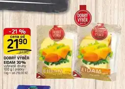 Flop DOBRÝ VÝBĚR EIDAM 30% vybrané druhy 100 g | plátky nabídka