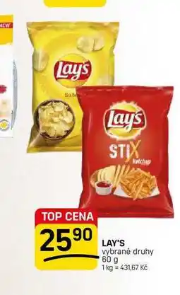 Flop LAY'S vybrané druhy nabídka