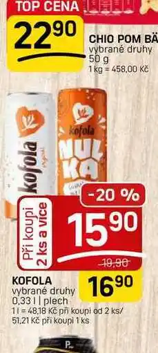 Flop KOFOLA vybrané druhy 0,33 || plech nabídka