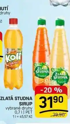 Flop ZLATÁ STUDNA SIRUP vybrané druhy 0,7 || PET nabídka