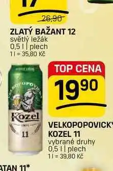Flop VELKOPOPOVICKÝ KOZEL 11 vybrané druhy 0,5 || plech nabídka