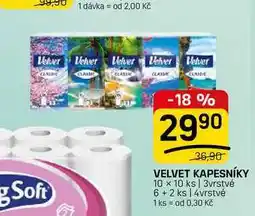 Flop VELVET KAPESNÍKY 10 x 10 ks 3vrstvé 6 +2 ks | 4vrstvé nabídka