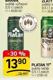 Flop PLATAN 11* světlý ležák 0,5 1 plech nabídka