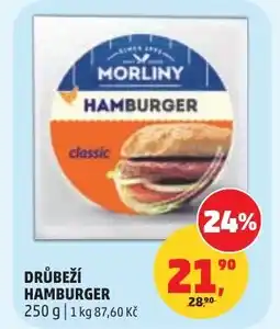 Penny Market Drůbeží hamburger nabídka