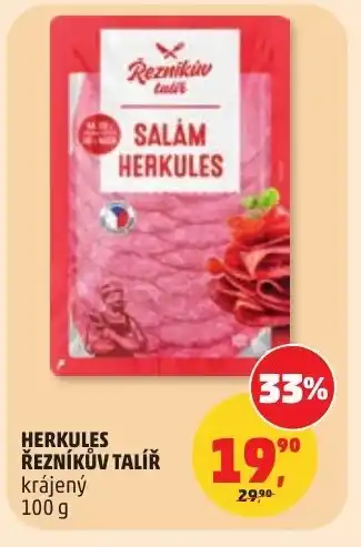 Penny Market Herkules řezníkův talíř krájený nabídka