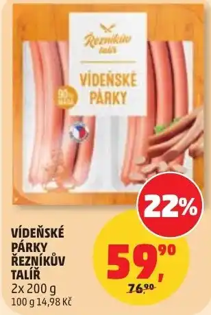Penny Market Vídeňské párky řezníkův talíř nabídka