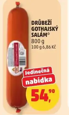 Penny Market Drůbeží gothajský salám nabídka