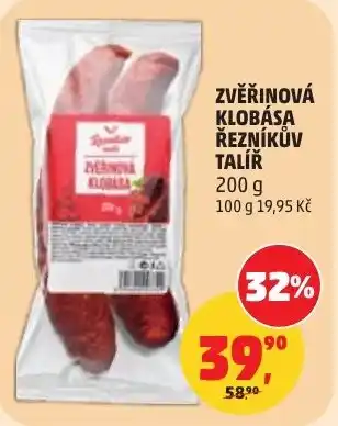 Penny Market Zvěřinová klobása řezníkův talíř nabídka