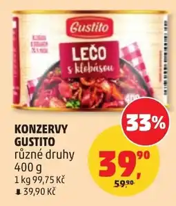 Penny Market Konzervy gustito nabídka