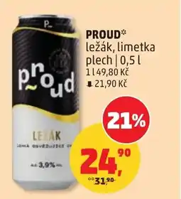 Penny Market Proud ležák, limetka nabídka