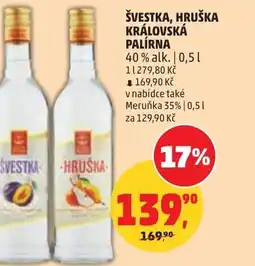 Penny Market Švestka, hruška královská palírna nabídka
