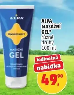 Penny Market Alpa masážní gel nabídka