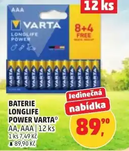 Penny Market Baterie longlife power varta nabídka
