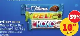 Penny Market Tyčinky orion milena, koko, deli pistáciová nabídka