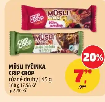 Penny Market Müsli tyčinka crip crop nabídka