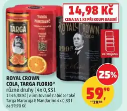 Penny Market Royal crown cola, targa florio nabídka