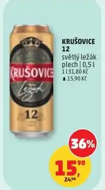 Penny Market Krušovice 12 světlý ležák plech nabídka