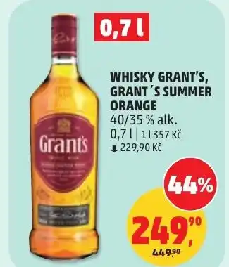 Penny Market Whisky grant's, grant's summer orange nabídka