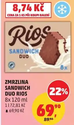 Penny Market Zmrzlina sandwich duo rios nabídka