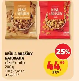 Penny Market Kešu a arašídy naturalia nabídka