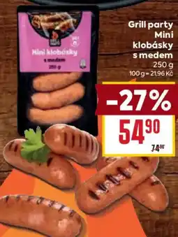 Billa Grill party Mini klobásky s medem nabídka