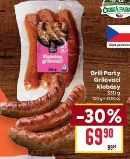 Billa Grill Party Grilovací klobásy nabídka