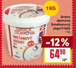 Billa Srdce domova Smetanový jogurt bílý nabídka