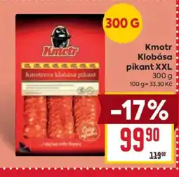 Billa Kmotr Klobása pikant XXL nabídka