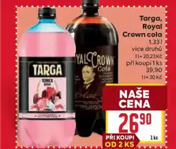 Billa Targa, Royal Crown cola nabídka