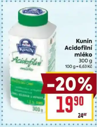 Billa Kunín Acidofilní mléko nabídka