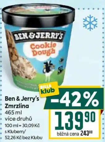 Billa Ben & Jerry's Zmrzlina nabídka