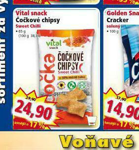 Norma Vital snack čočkové chipsy nabídka