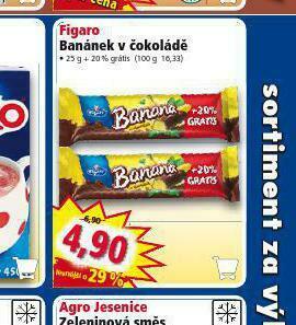 Norma Figaro banánek v čokoládě nabídka