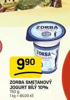 Flop ZORBA SMETANOVÝ JOGURT BÍLÝ 10% nabídka