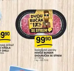 Flop HOVĚZÍ BURGER DVOURUČÁK SE SÝREM nabídka