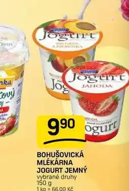 Flop BOHUŠOVICKÁ MLÉKÁRNA JOGURT JEMNÝ vybrané druhy nabídka