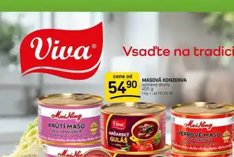 MASOVÁ KONZERVA vybrané druhy