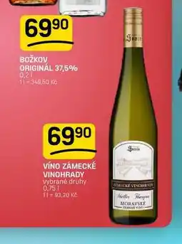 Flop VÍNO ZÁMECKÉ VINOHRADY vybrané druhy nabídka