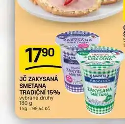 Flop JČ ZAKYSANÁ SMETANA TRADIČNÍ 15% vybrané druhy nabídka
