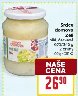 Billa Srdce domova Zelí nabídka