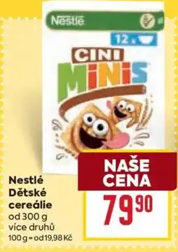 Billa Nestlé Dětské cereálie nabídka