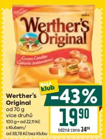 Billa Werther's Original nabídka