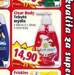 Clear body tekuté mýdlo