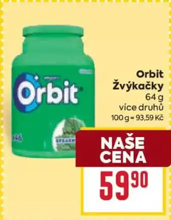 Billa Orbit Žvýkačky nabídka