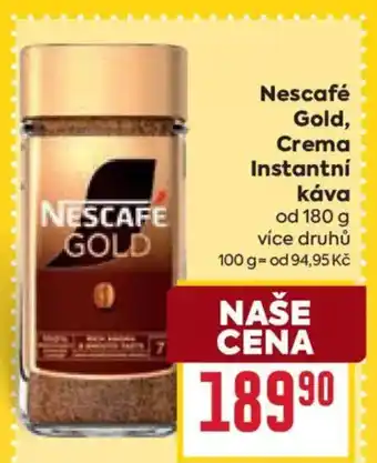Billa Nescafé Gold, Crema Instantní káva nabídka