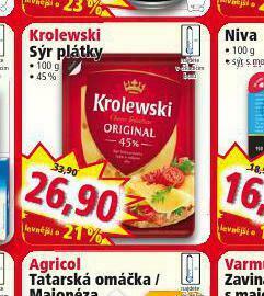Norma Krolewski sýr plátky nabídka