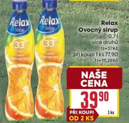 Billa Relax Ovocný sirup nabídka