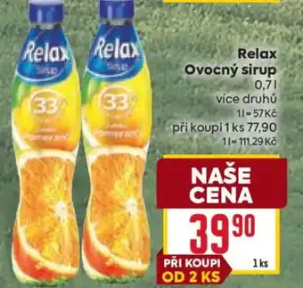 Billa Relax Ovocný sirup nabídka