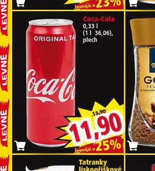 Norma Coca cola 0,33l nabídka